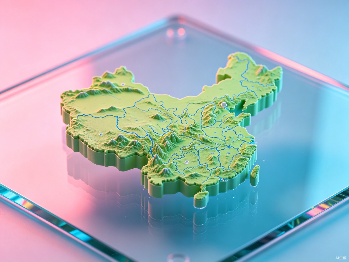 立体中国地图